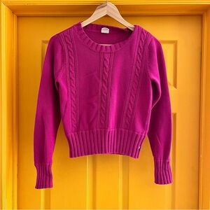 Tommy Hilfiger Women's Pink Cable Knit Sweater